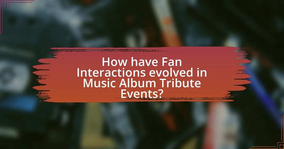 How have Fan Interactions evolved in Music Album Tribute Events?