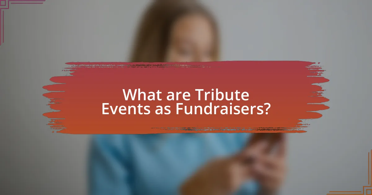 What are Tribute Events as Fundraisers?