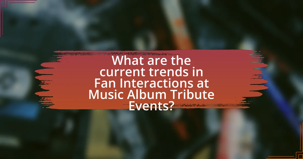 What are the current trends in Fan Interactions at Music Album Tribute Events?